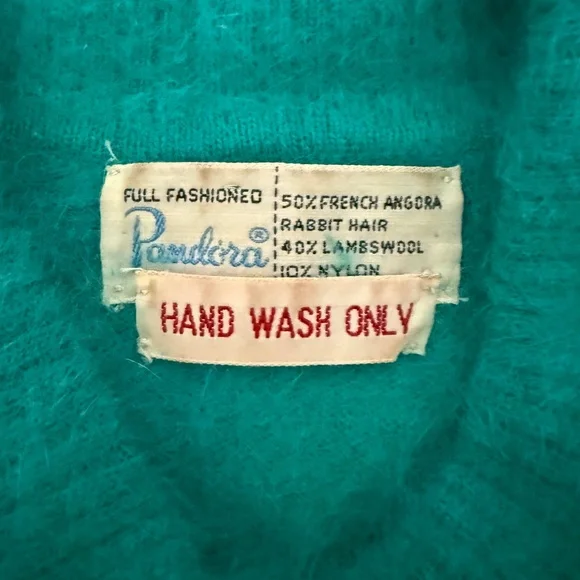 Pandora Vintage 1950’s French Angora Rabbit Hair Lambswool Blend - Picture 3 of 6